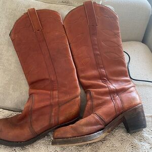 Brown Leather Cowboy Boots